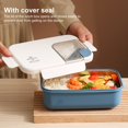 thumbnail image 1 of Bento Box 1 Set Meal Preservation Leak-proof Useful Stainless Steel Liner Lunch Box Utensil Set, 1 of 4