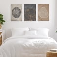thumbnail image 5 of Beige Tree Ring Prints Set of 3 Nordic Prints Tree Stump Prints Tree Ring Art Abstract Art Print Modern Neutral Abstract Tree Rings Wall Art for Bedroom Living Room Home Office Decor 12"x16", 5 of 6