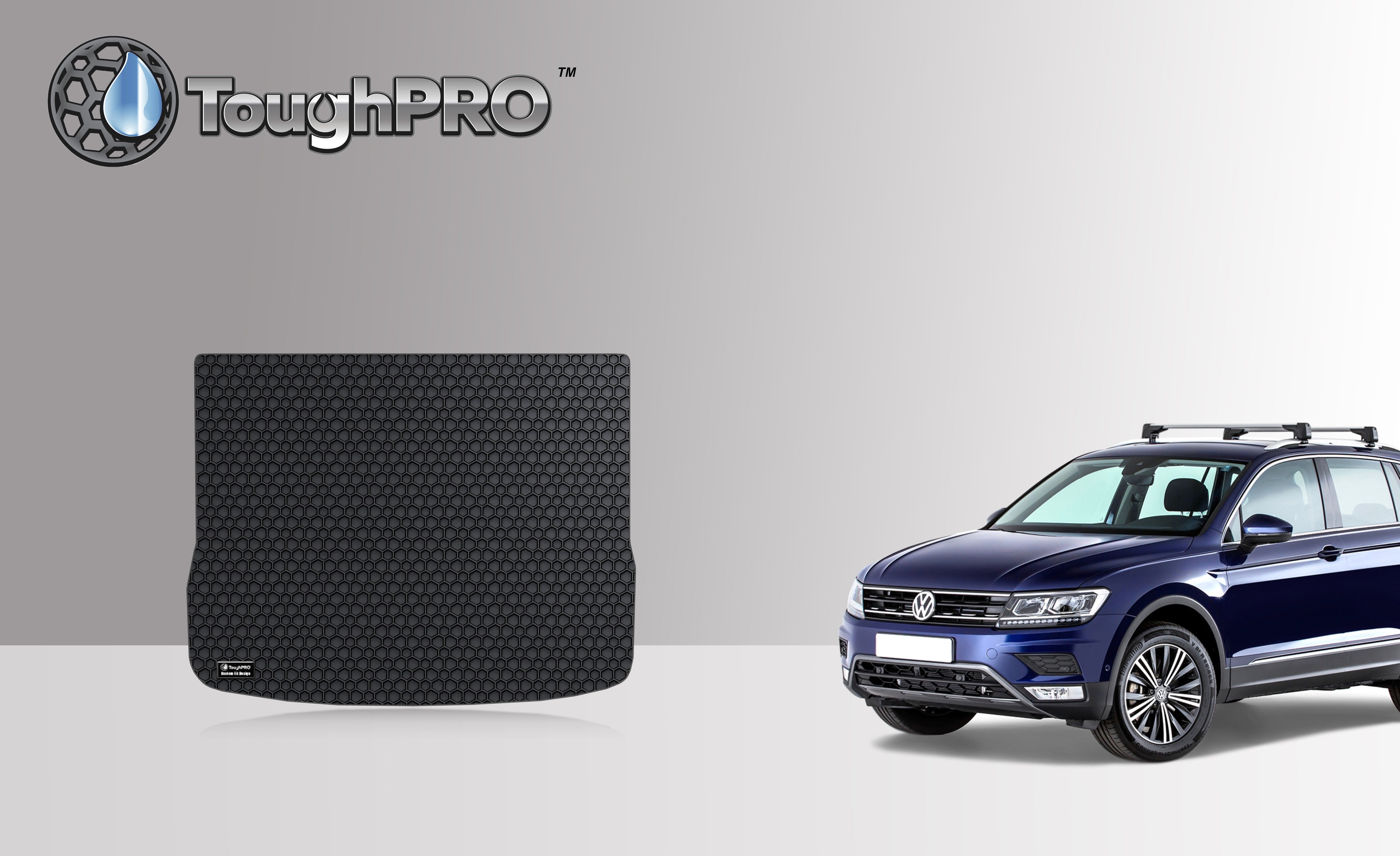ToughPRO Cargo Mat Compatible with 2020 Volkswagen Tiguan All Weather Heavy Duty Black
