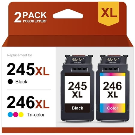 245XL Ink cartridge for canon ink 245 and 246 use with pixma mx492 mx490 mg2522 (Black, Tri-Color)
