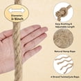 Maline Rope XENAKY Manila Rope 3/8 Inch X 600 Feet, Twisted Thick Rope for ...