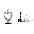 thumbnail image 1 of Estatua romántica de pareja de jirafas, figura creativa de cerámica para dormitorio, boda, estantería, armario, hogar, oficina, mesa, centro de mesa,, 1 of 8