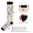 thumbnail image 3 of FORMRS Womens Knee High Socks Casual Long Thick Travel Daily Wear, 2 Pairs, Floral Easter Eggs, 3 of 6