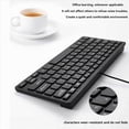 thumbnail image 5 of 2X Teclado Compacto con Cable USB - Teclado Ultrafino para PC Mini Teclado para Juegos Negro, 5 of 5