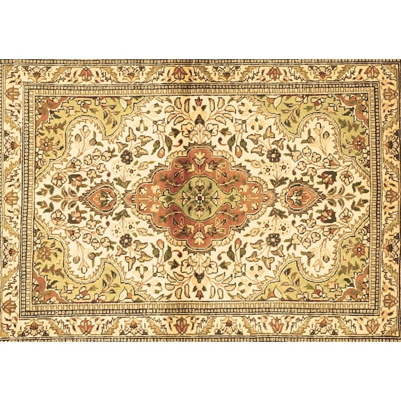 Ahgly Company Indoor Rectangle Persian Brown Traditional Area Rugs, 5' x 7'