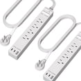 thumbnail image 1 of LIDER Extensor de salida con 4 receptáculos, USB tipo A y 2 USB tipo C, enchufe plano ultrafino, tir, 1 of 8