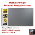 thumbnail image 3 of Portable Foldable Projector Screen Metal Layer Light Resistant Home Movie Reflective Screen (133inch 16:9), 3 of 7