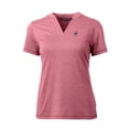 thumbnail image 2 of Women's Cutter & Buck Heather Red Chicago Cubs DryTec Forge Stretch V-Neck Blade Top, 2 of 3