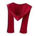 thumbnail image 2 of Bufanda con capucha, chal cálido para acampar, citas, esquí, invierno y otoño. rojo, 2 of 8
