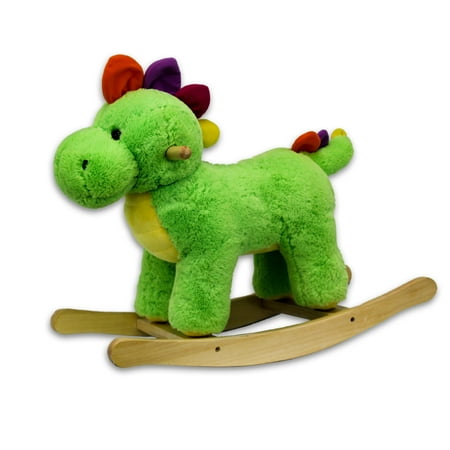 Ponyland 24" Plush Green Rocking Dinosaur - Ages 18 Months and up