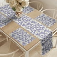 thumbnail image 2 of Ambesonne Botanical Table Runner & Placemats, Spring Lavender Meadow, Placemat 4 pcs + Runner 14"x90", Eggshell Blue Violet, 2 of 2