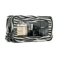 thumbnail image 2 of Daisy Rose Waterproof Make Up Bag for Wome with Transparent Window | PU Vegan Leather TSA Approved Cosmetic Toiletry Travel Pouch - Grey Zebra, 2 of 5