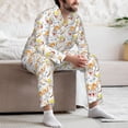thumbnail image 7 of Vsdgher Cute Gnome Summer Mens Pajama Set, Soft Warm Long Sleeve Sleepwear, Cozy Button-Down Pjs for Men-XX-Large, 7 of 7