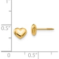 thumbnail image 4 of 14K Yellow Gold Madi K Sm. Puffed Heart Earrings (6 X 6) Made In United States se434, 4 of 5