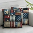 thumbnail image 3 of BANET of Square Pillow Covers Cushion Covers, Grunge Denim USA Flag Set of 2 Throw Pillow Cover Pillowcases Home Decorative for Couch Sofa Car Bedroom, No Insert 12x12in, 3 of 7