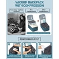 thumbnail image 5 of Air Seal Travel Backpack Vacuum Compression Backpack with Pump, Small Carry on Vacpack for Traveling Airline Approved, Waterproof 14inch Laptop Backpack Airback Peacock Blue, 5 of 8