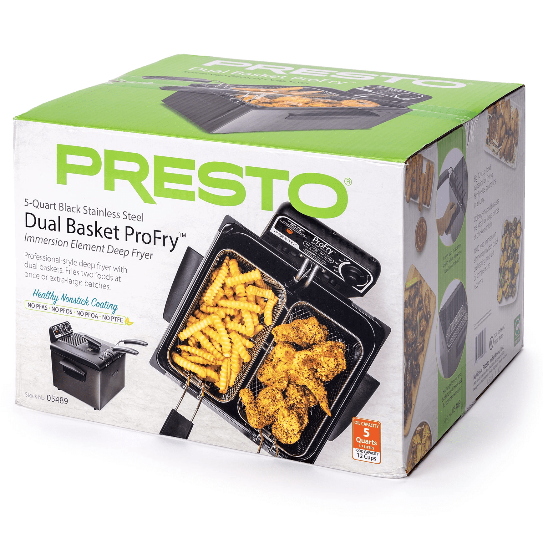 Presto® Dual Basket ProFry™ immersion element deep fryer 