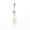 Green, variant on 14 gauge Dangler Pastel Heart Belly Button Ring