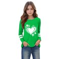 thumbnail image 5 of SGFCWSX Girls Long Sleeve T-Shirt, Kids Graphic Crew Neck Casual Top Green Size 11-12 Years, 5 of 5