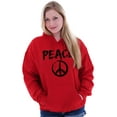 thumbnail image 4 of Hippie Peace Sign Make Love Not War Hoodie Sweatshirt Women Men Brisco Brands S, 4 of 6
