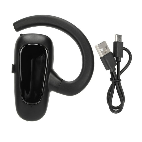 Bluetooth Earpiece IPX4 Waterproof LED Digital Display Type C Charging Single Ear Wireless Headset for Sports Driving