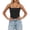 Black, variant on Women Spaghetti Strap Cropped Camisole Trendy Sleeveless Cami Undershirts Square Neck Summer Tops Tees Black XS