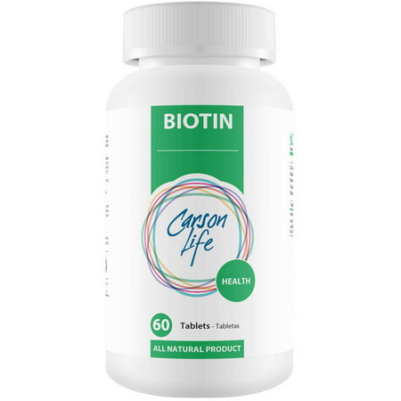 CARSON LIFE Santé Biotin Compléments alimentaires Comprimés, 60 count