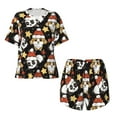 thumbnail image 4 of Naloa Cute Dog Panda Women's Short-Sleeved Pajama Set, Loungewear, Summer pajamas, Breathable Cozy - 3X-Large, 4 of 9