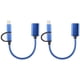 thumbnail image 1 of 2X Cable Adaptador 2 en 1 USB 3.0 OTG Type-C Micro-USB una USB 3.0 Convertidor de Interfaz para Línea de Cable de Carga de Teléfono Celular - Azul, 1 of 5