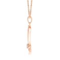 thumbnail image 2 of ANGARA Natural Diamond Tilted Ribbon Heart Dangle Pendant in 14K Rose Gold for Women (Size-3.2mm| Color-H| Clarity-SI2) | Anniversary, Jewelry Gift for Women | Natural Diamond Necklace, 2 of 8