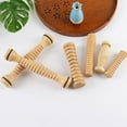 thumbnail image 4 of Roller Wooden Massage Stick Abdominal Leg Roller Massage Home Fitness Yoga Wheel Meridian Massage Stick, 4 of 9