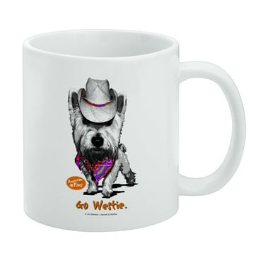 Go Westie West Western Cowboy Dog White Mug