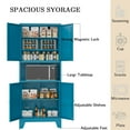 thumbnail image 5 of CHSHIN 69"H Modern Metal Pantry Storage Cabinet with Shelves for Home,Kitchen,Blue(Width:27.6"), 5 of 7