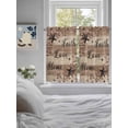thumbnail image 3 of Farmhouse Star Brown Living Room Curtains 2 Panel, Retro Branches Berry Wooden Grain Cafe Window Treatment, Farmhouse Bedroom Bathroom Kitchen Curtains Drapes 104"x54", 3 of 6