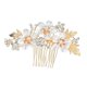 thumbnail image 1 of Peine de Pelo Nupcial Horquilla de Cabello con Flores Artificiales Joyas para Novia Elegante Macarena clip de peine para el cabello con flores de cristal, 1 of 8
