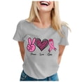 thumbnail image 1 of YDLCAFD T-Shirt Femme Imprimé Manches Courtes Col Rond T-Shirt Haut Blouse, 1 of 4
