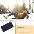 thumbnail image 4 of Headbands Autumn Windproof Elastic Head Protector Multicolor Adjustable Wide Ladies Ear Muffs Hair Accessories for Girls Navy+colorful thread, 4 of 6
