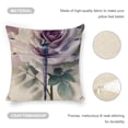 thumbnail image 4 of Dragonfly purple flower Linen toss pillowcase Decoration pillowcase Gift preferred 28x28" Cushion cover 2 set Sofa pillowcase Sofa bedroom living room car, 4 of 6