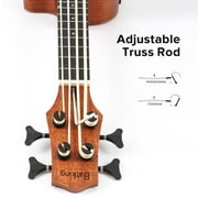Batking Ubass Electric Ukulele Bass, 30-Inch Baritone Guitar Acoustic-Electric Bass Ukulele with Gig Bag Ukulele For Adults Baritone Ukulele