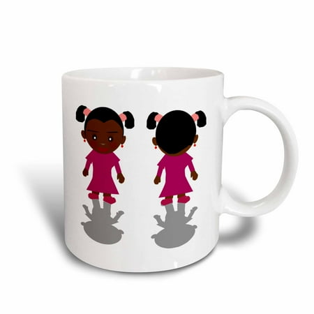 3dRose African American Little Girls, Ceramic Mug, 11-ounce