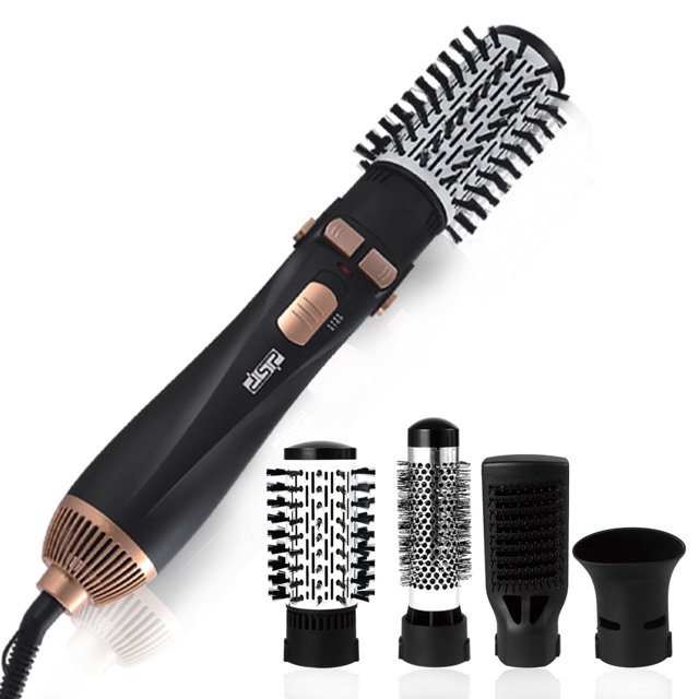 Un conjunto de peine multifuncional para alisar el cabello, rizar el cabello liso, de doble uso, no invasivo, que gira automáticamente, peine de aire caliente, rizador de ondas grandes