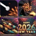 thumbnail image 4 of Golden Numbers Happy New Year Banner Fireworks Design 2026 New Year Display Festive Colorful Ornaments New Year Backdrop for New Year Party New Year Eve Holiday Celebration, 4 of 9