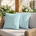 thumbnail image 3 of 24x24 Pillow Covers Set of 2, Teal Rustic Square Throw Pillow Covers for Couch/Sofa/Living Room, Vintage Farmhouse Aqua Solid Color Decorative Soft Pillowcases for Couch Throw Pillows, 3 of 9