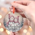thumbnail image 4 of Our First Christmas Ornament, Mr and Mrs 2025 Ornament, Snowman Ornament, Couple Ornament, Holiday Gift, Newlyweds Gift, Christmas Tree, Holiday Keepsake, Xmas Tree Hanging Decorat, 4 of 5