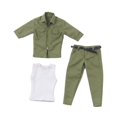 thumbnail image 2 of arctrm 1/12 Action Figure Clothes Set, Work Shirt Model, Cosplay Accessories, Miniature Green, 2 of 10