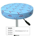 thumbnail image 4 of Round Bar Stool Seat Covers, ice hockey sticks USA flag blue Elastic Round Chair Cover Stool Seat Slipcover Bar Stool Cushions Round Pad for 12-14 inch, 4 of 7