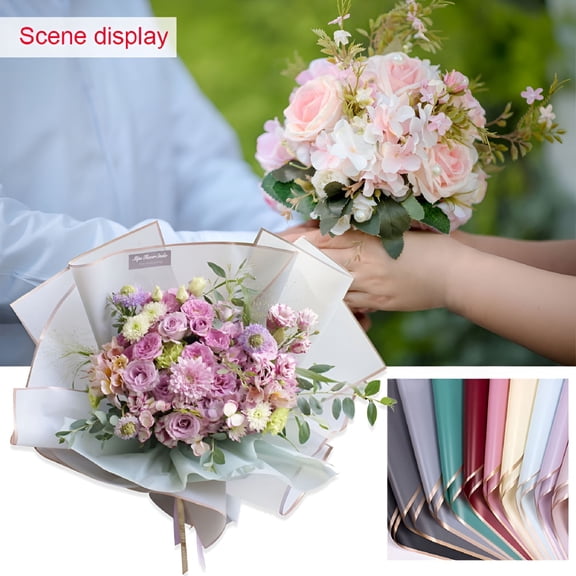 CCOCC Fresh Flowers Bouquet Multi-color Paper Waterproof Floral Gift Wrap Papers,(20 Rolls) 3.6 sq ft.
