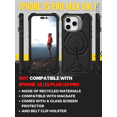 thumbnail image 2 of Caseborne Compatible with iPhone 15 Pro Max Protective Case - 5-Layer Construction, Compatible with MagSafe, Tempered Glass Screen Protector, Kickstand & Holster - Black, 2 of 6