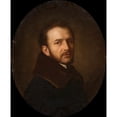 thumbnail image 2 of Józef Simmler 20x24 Gold Ornate Framed and Double Matted Museum Art Print Titled - Portrait of a Man, 2 of 4