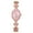 Pink, variant on Women's Watch Luxury Oval Petal Casual Crystal Diamond Bangle Green Red Bracelet Watches with Gift Box